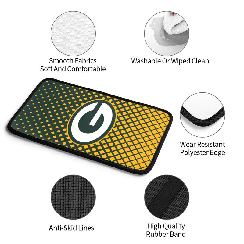 Green Bay Packers Car handrail box cushion Personalized printed car armrest cover