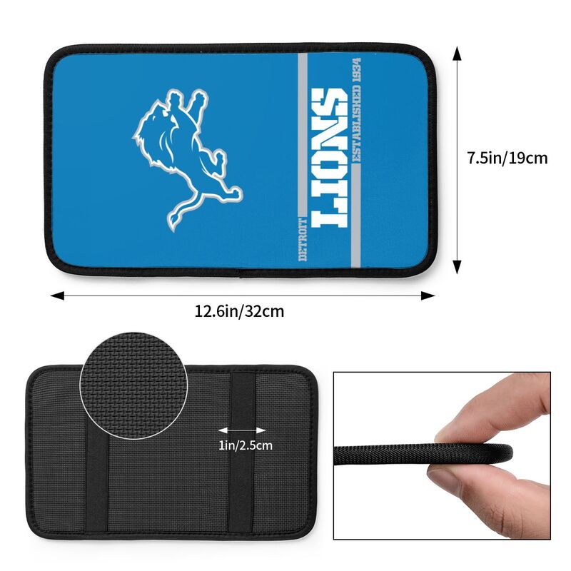 Detroit Lions Printed car armrest box pad Protective pad