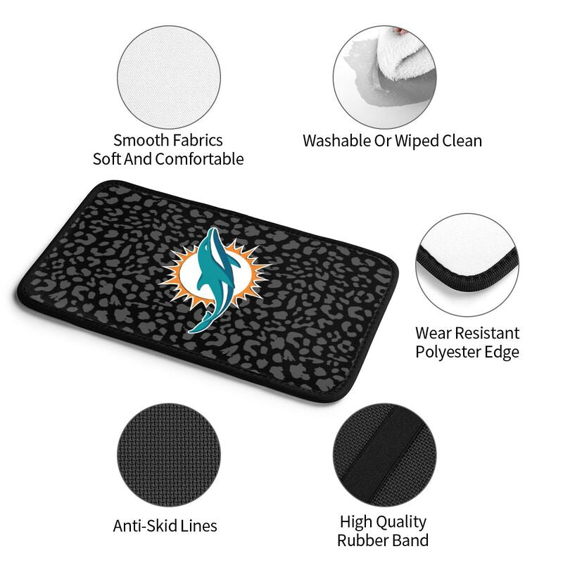 Miami Dolphins print Car handrail box cushion Personalized car armrest cover