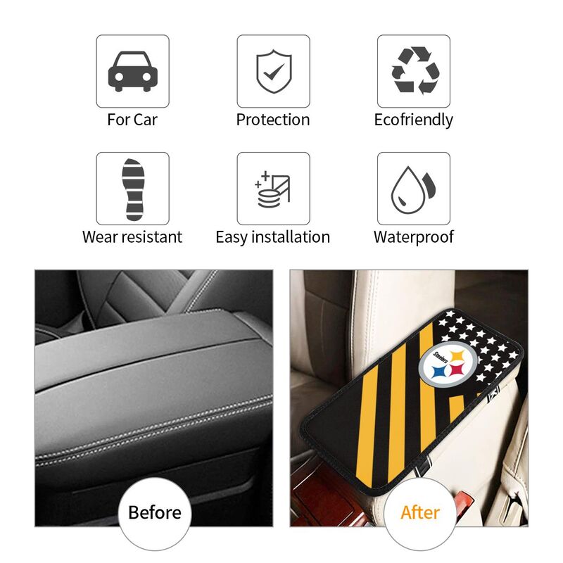 Pittsburgh Steelers2 Protective pad for armrest box of printing vehicle