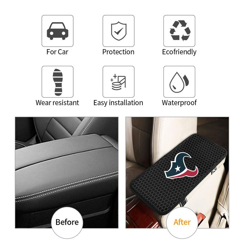 Houston Texans Printed protective pad for car armrest box