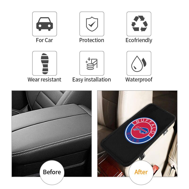 Buffalo Bills print car armrest protective cover Car center console armrest pad