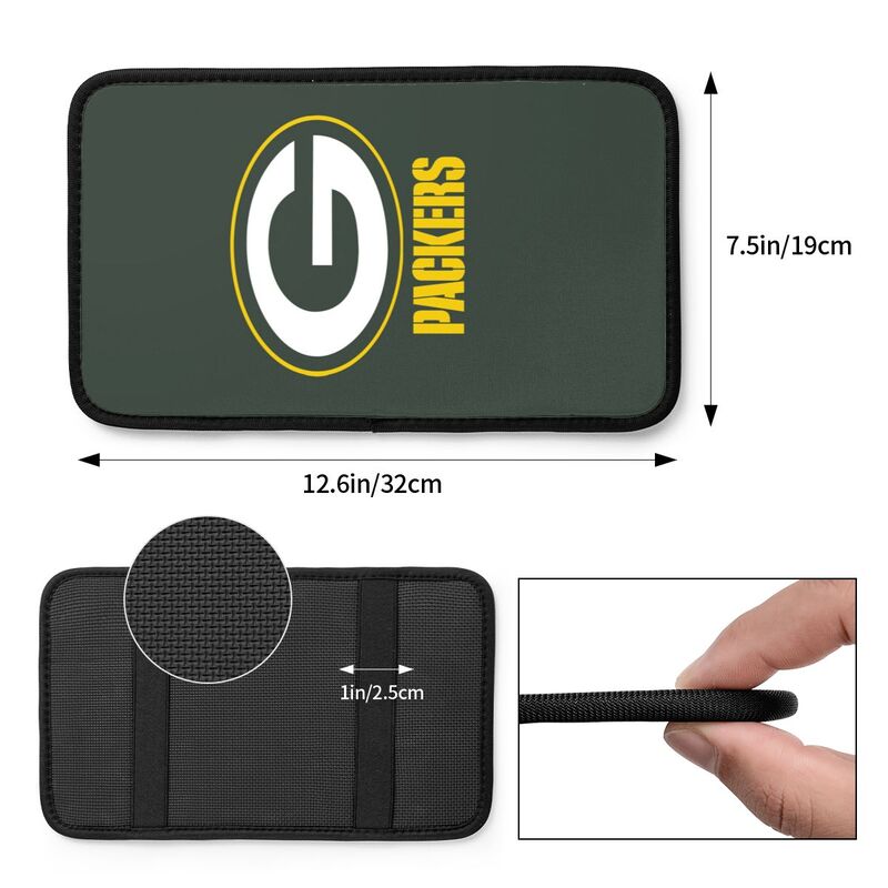 Green Bay Packers5 Printed car armrest box pad anti-abrasion pad