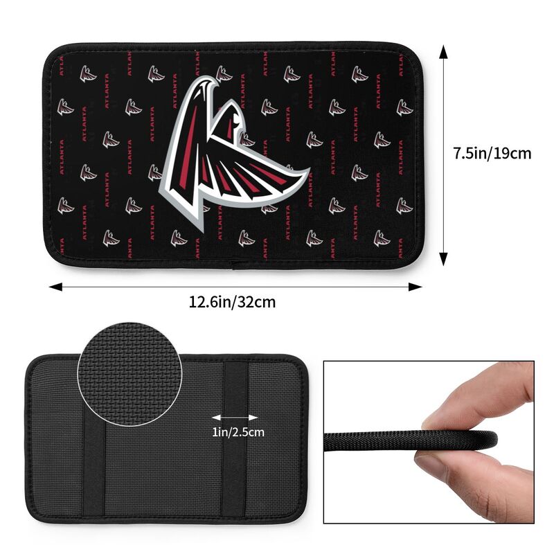 Atlanta Falcons 2 printed Car handrail cushion Personalized car armrest cover