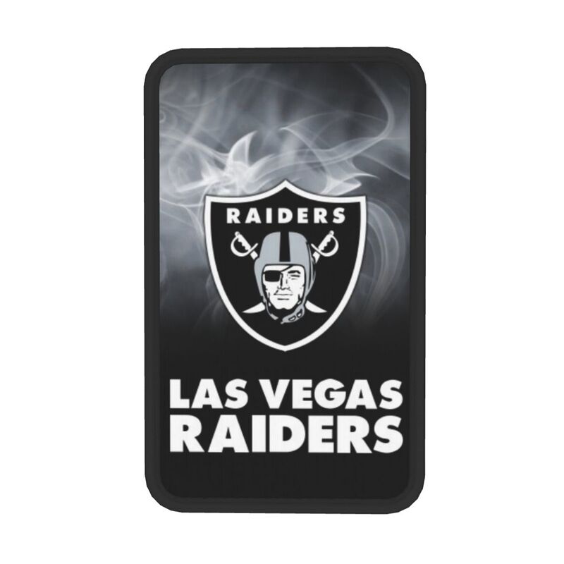 Car armrest box pad Las Vegas Raiders8 Printed central armrest box pad anti slip pad