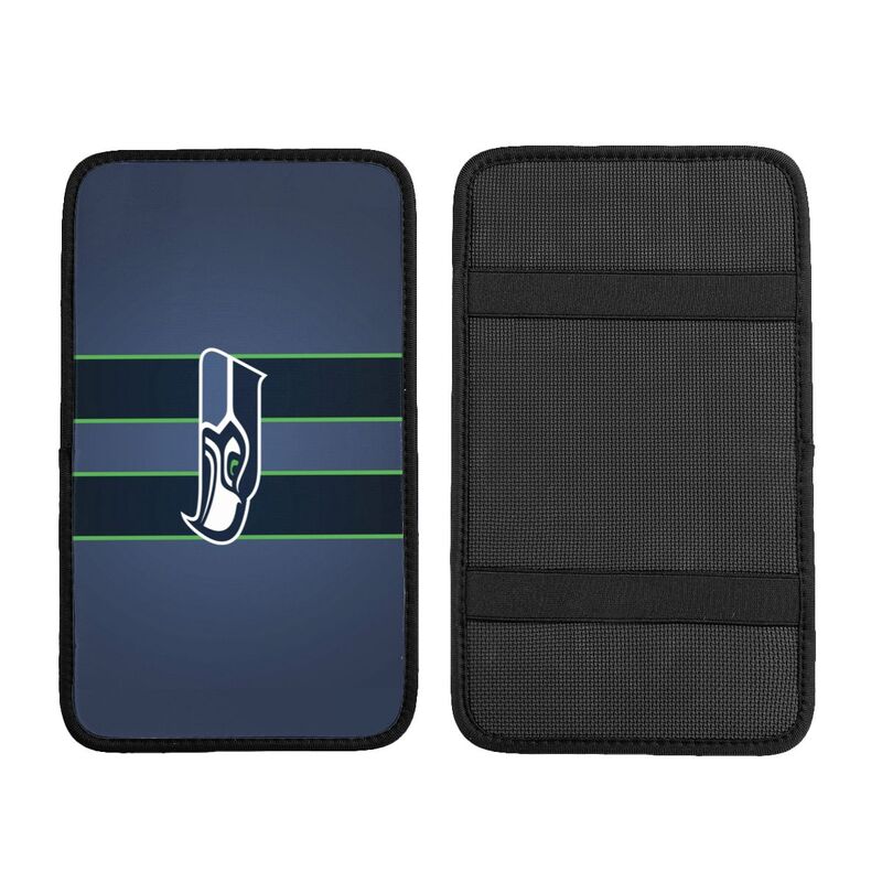 Car armrest box pad Seattle Seahawks 4 Printed center armrest box pad protective pad