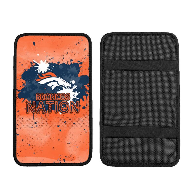 Denver Broncos print car center console armrest pad Car armrest box protective cover