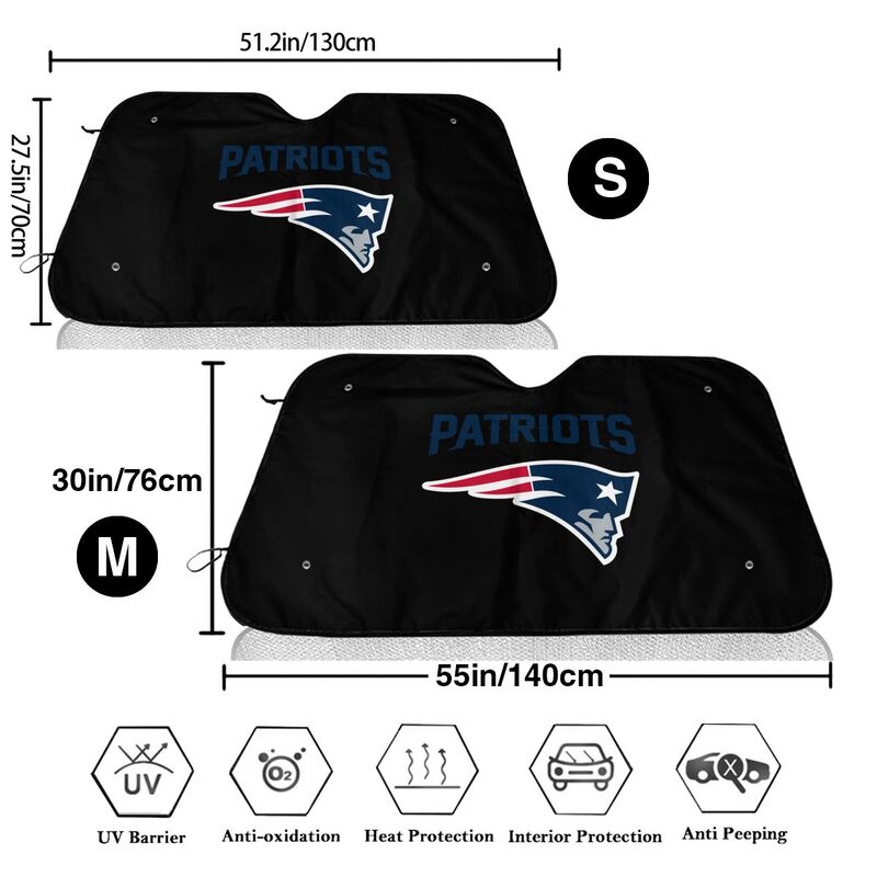 New England Patriots Print is suitable for front Car windshield sunshades Car windshield sunshades