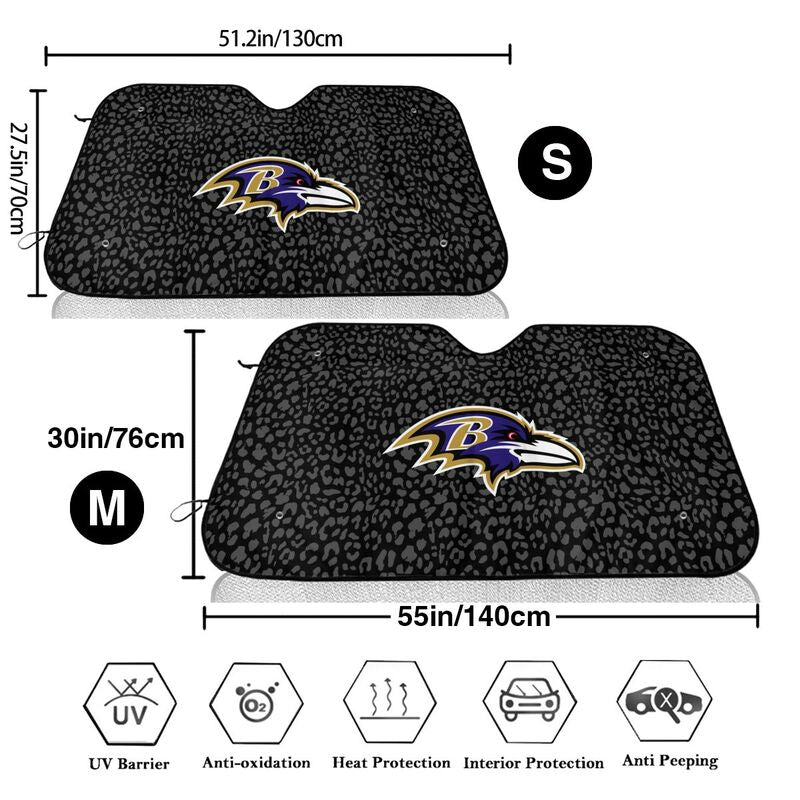Baltimore Ravens Printed Car windshield sunshades is suitable front Car windshield sunshades
