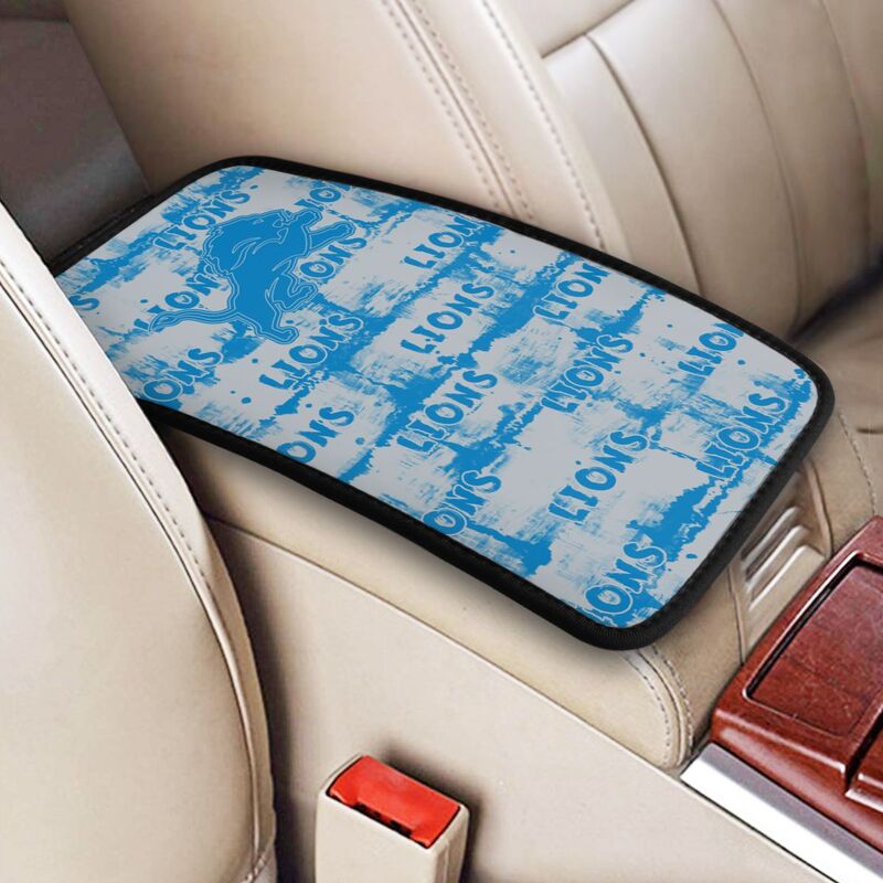Detroit Lions print Car armrest box protective cover car center console armrest pad
