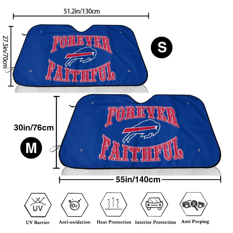 Buffalo Bills Printing multi size car front windshield sunshade car windshield sunshade