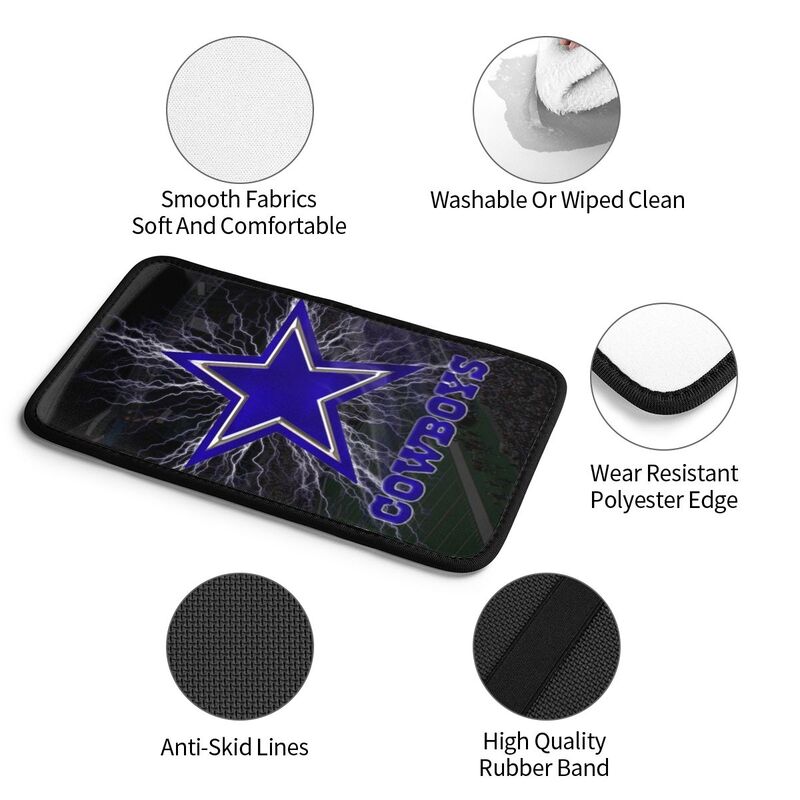 Car armrest box pad Dallas Cowboys Printed central armrest box pad anti slip pad