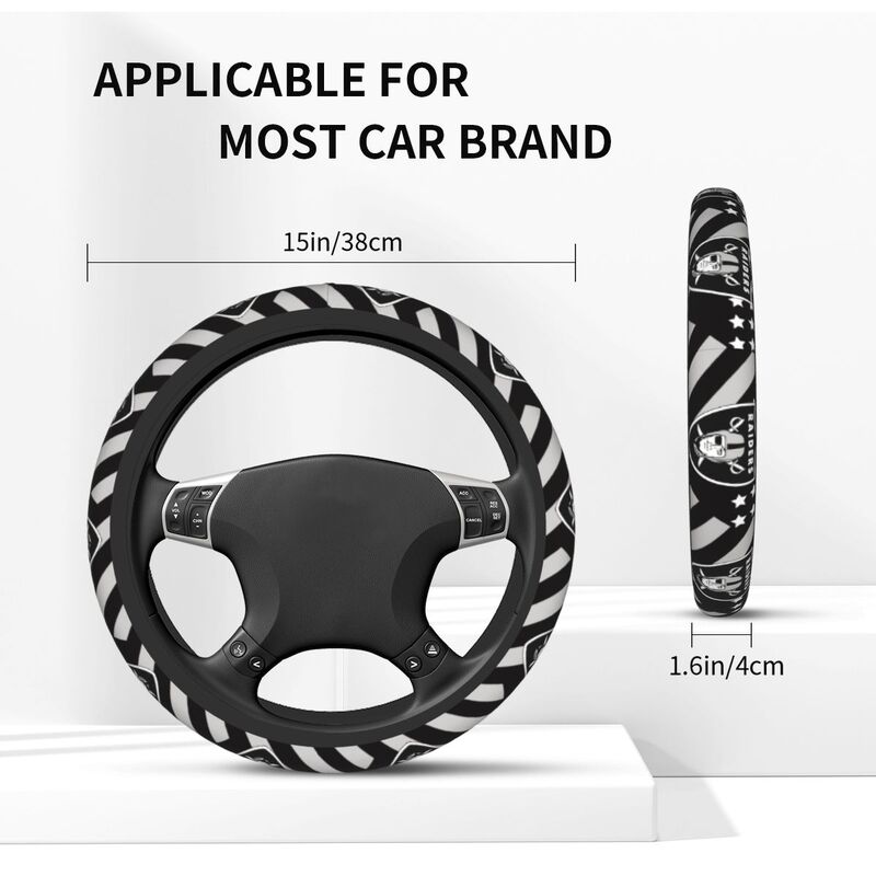 Las Vegas Raiders Printed elastic steering wheel cover car steering wheel protective cover