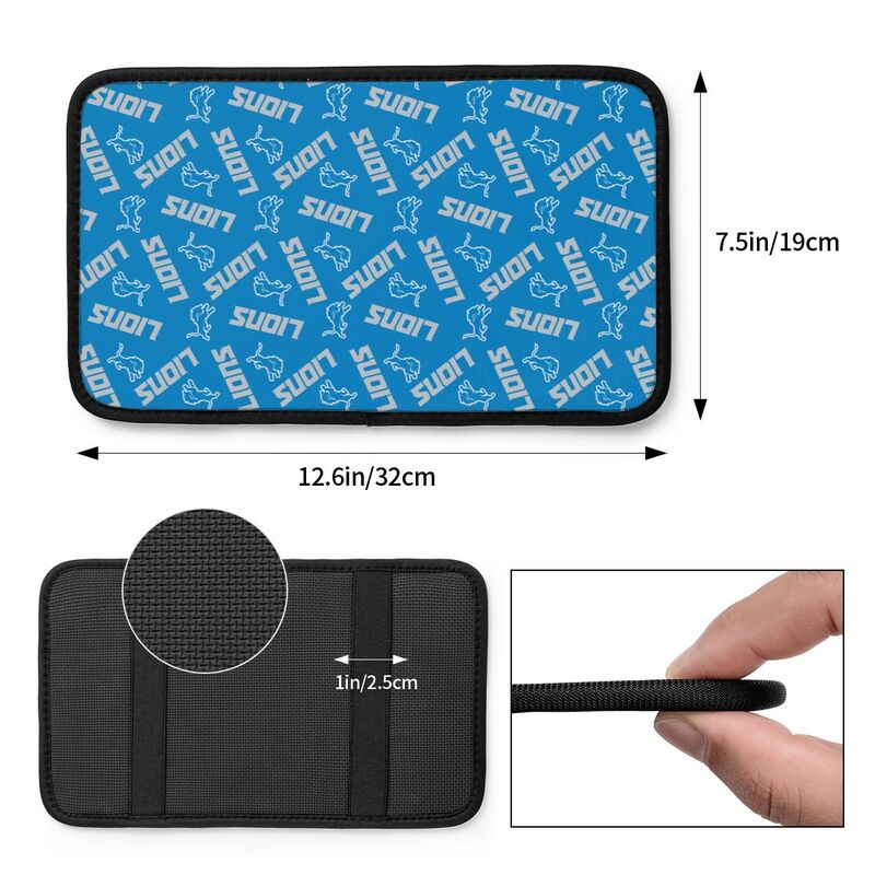 Detroit Lions Printed armrest protective cover car armrest box cushion