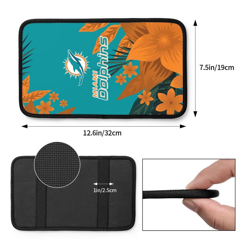Miami Dolphins Car armrest box protective cover car center console armrest pad