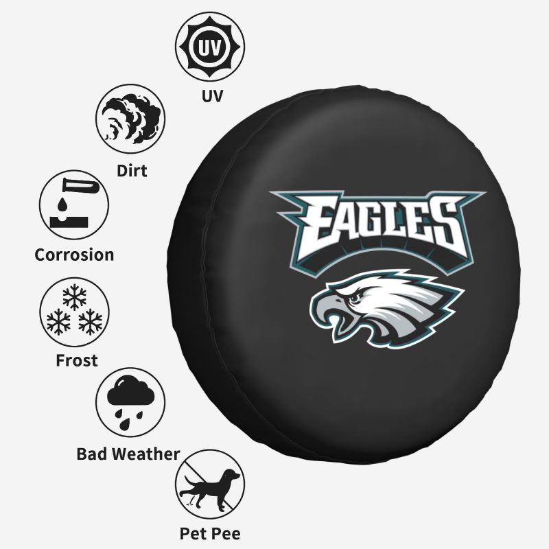 Philadelphia Eagles Car tire protection cover spare tire waterproof and dustproof cover