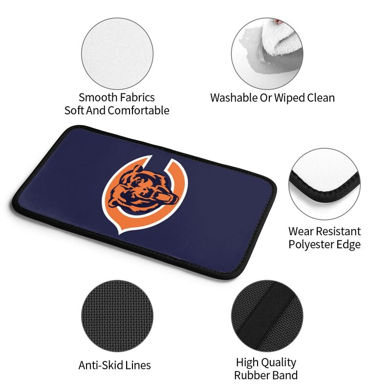 Car armrest box pad Chicago Bears Printed central armrest box cushion protective pad