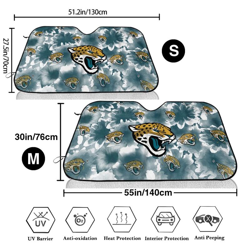Jacksonville Jaguars Printed multi size car front windshield sunshade car windshield sunshade