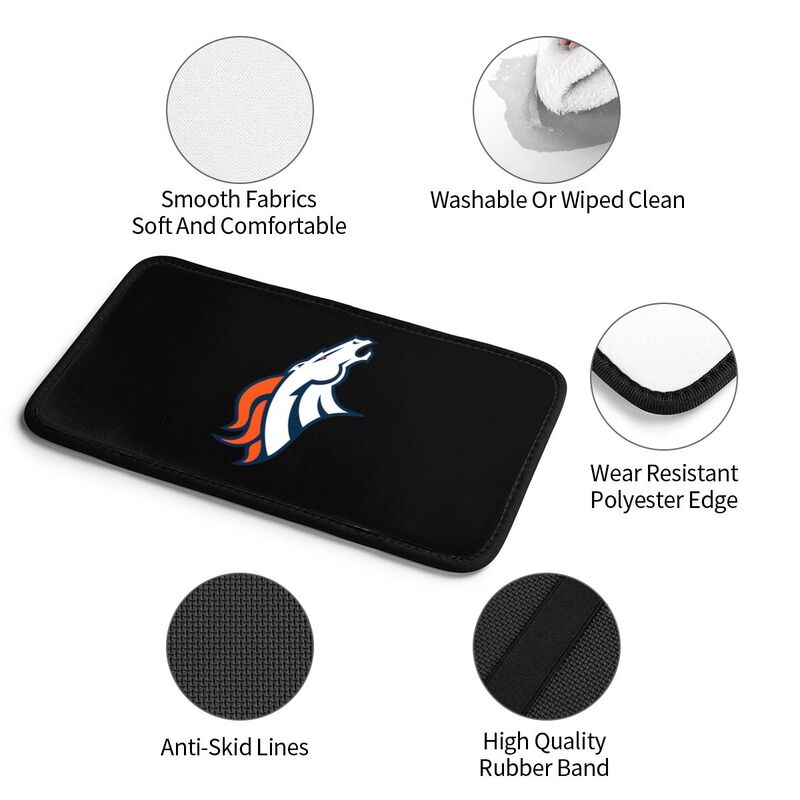 Car armrest box pad Denver Broncos Printed center armrest box pad protective pad