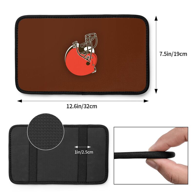 Cleveland Browns Printed car armrest box pad anti-abrasion pad
