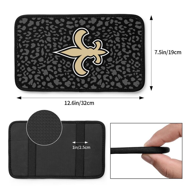 New Orleans Saints printed Car handrail box cushion Personalized car armrest cover
