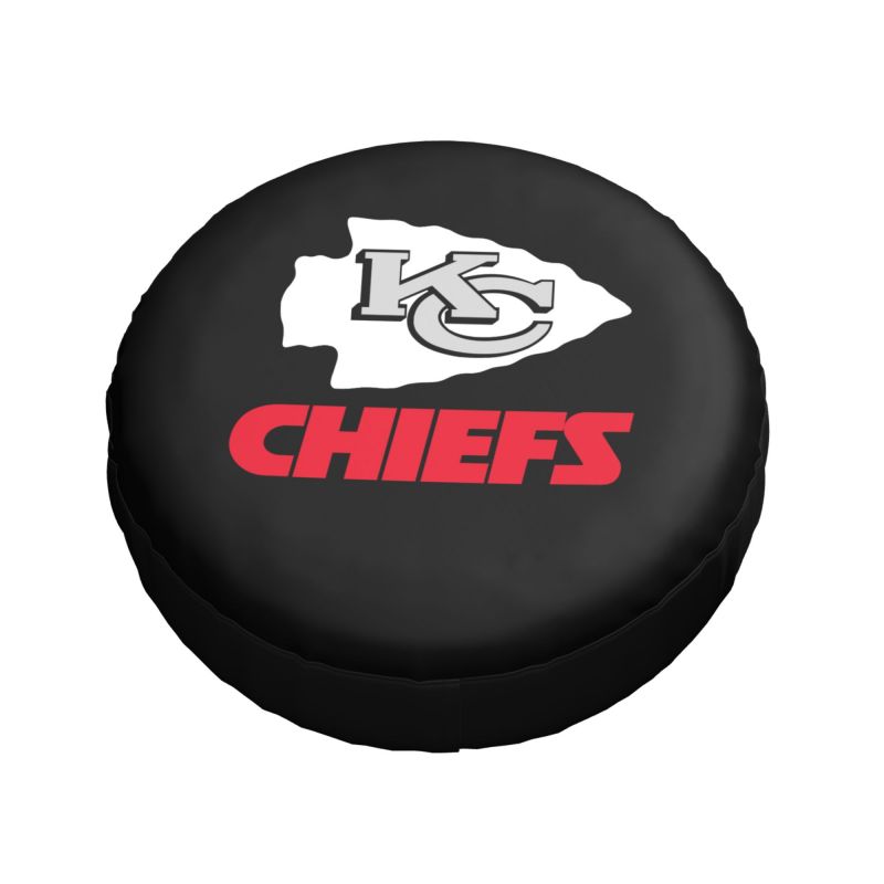 Kansas City Chiefs 2 Car tire protective cover waterproof and dustproof tire cover