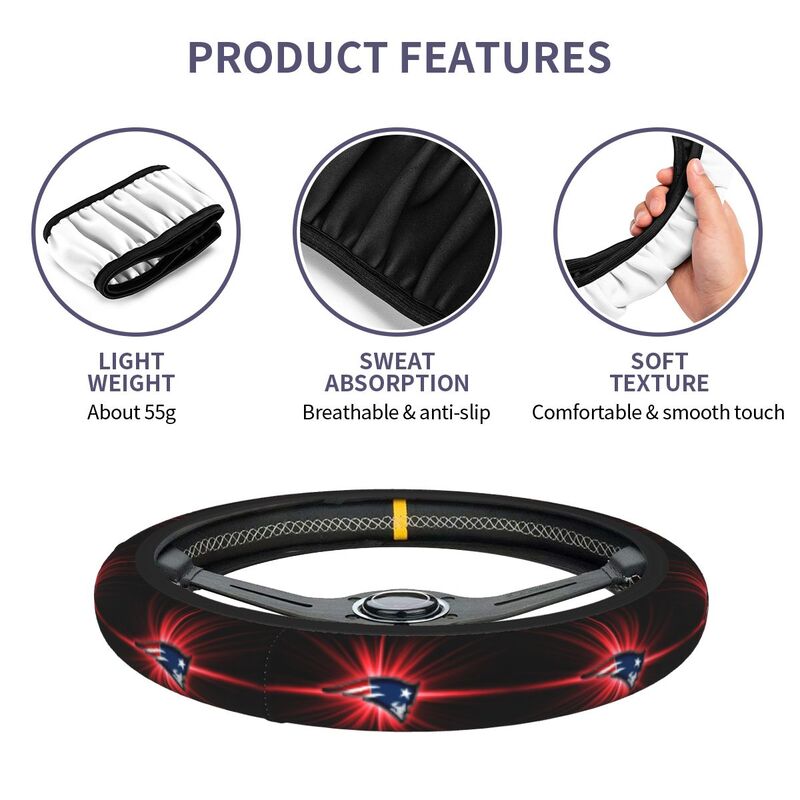 New England Patriots Printed breathable elastic steering wheel cover