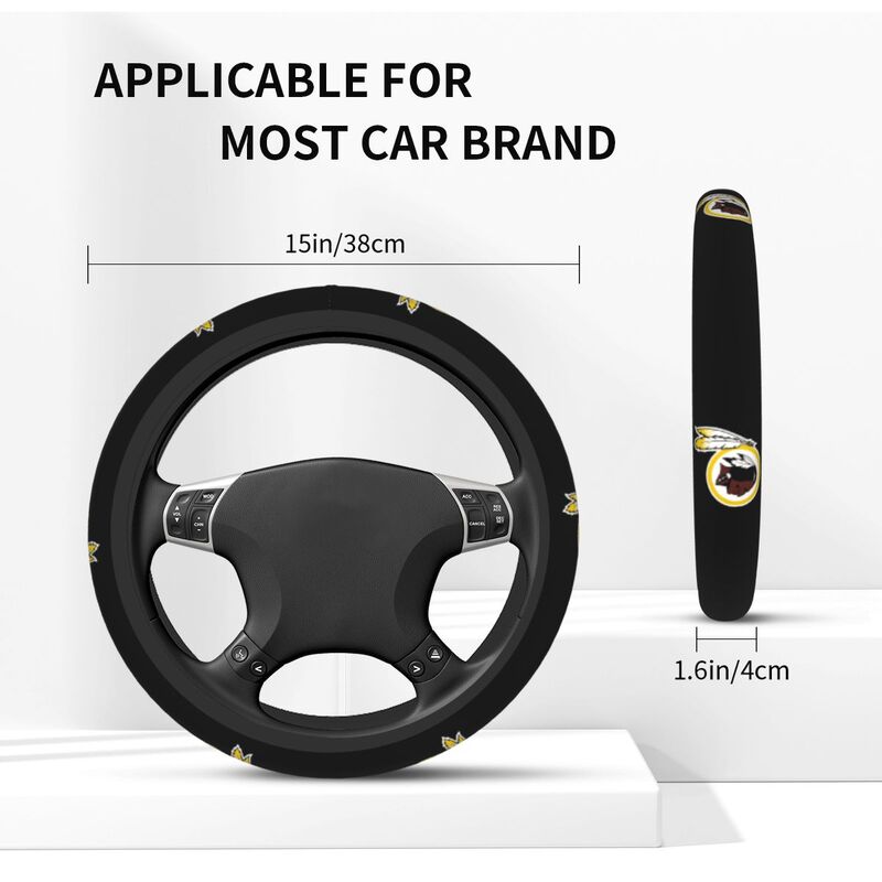 Washington Commanders 1 Printed car protective cover elastic steering wheel cover