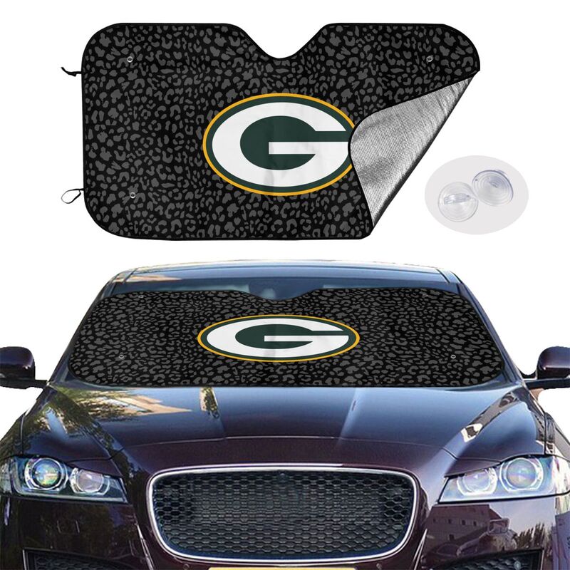 Green Bay Packers 2 Printed Car windshield sunshades is suitable front Car windshield sunshades