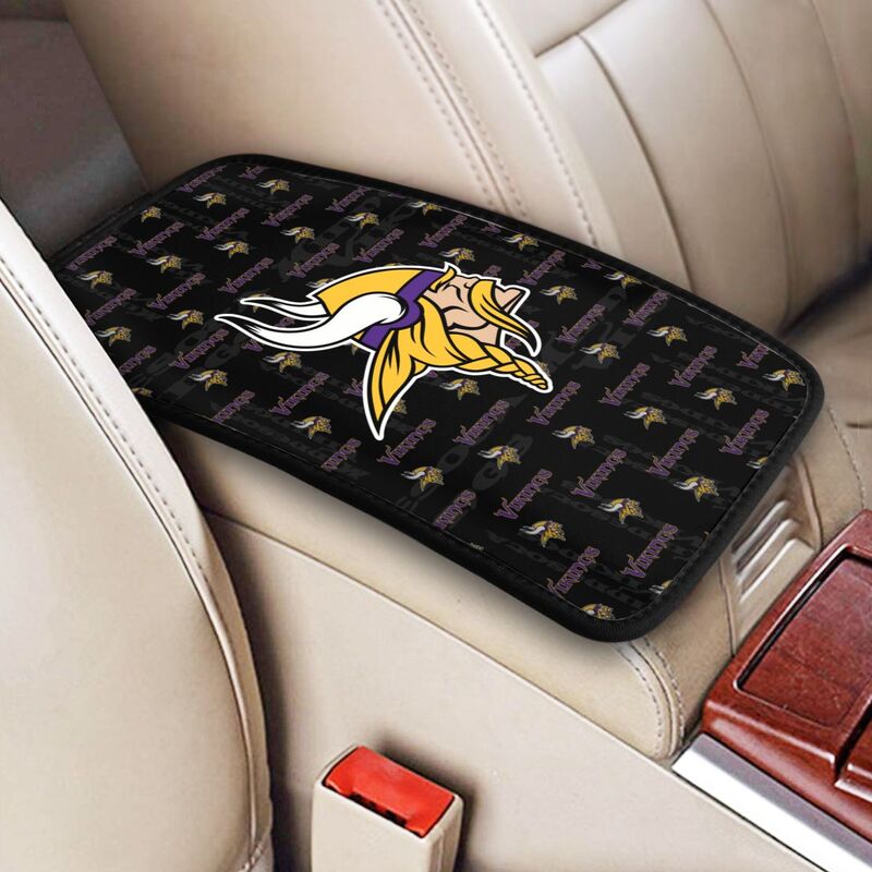 Minnesota Vikings 2 printed Car handrail cushion Personalized car armrest cover