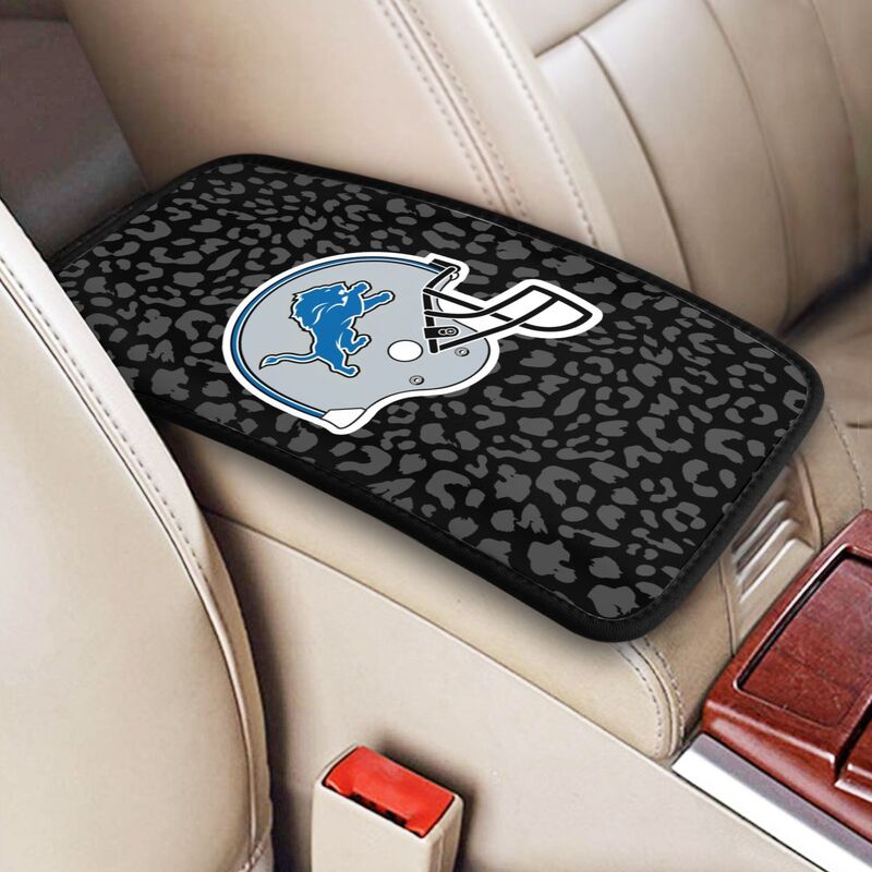 Detroit Lions 2 print Car handrail box cushion Personalized car armrest cover