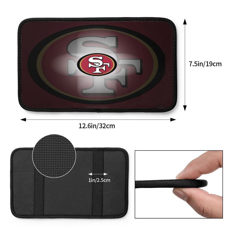 Car armrest box pad San Francisco 49ers Printed center armrest box pad protective pad