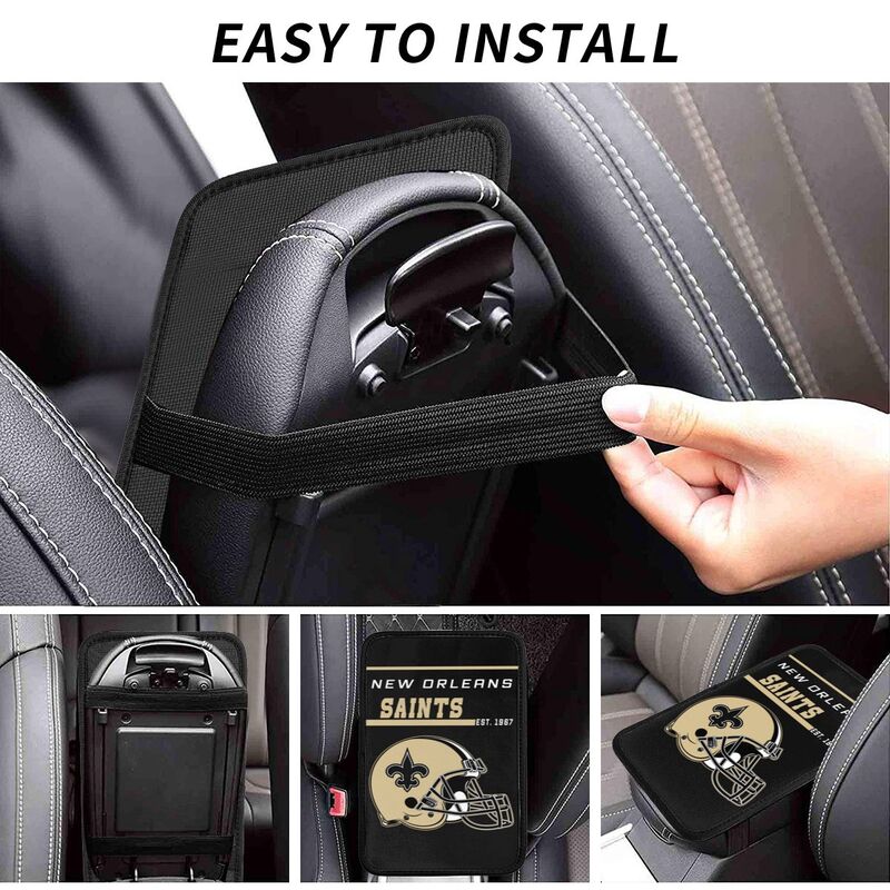 New Orleans Saints Print car armrest box cushion armrest protective cover