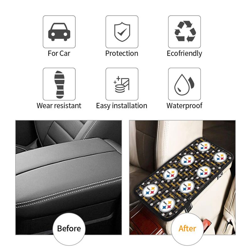 Pittsburgh Steelers1 Protective pad for armrest box of printing vehicle