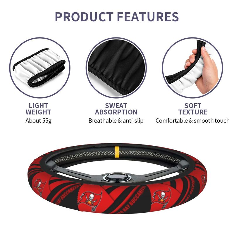 Tampa Bay Buccaneers 1 Printed car protective cover elastic steering wheel cover