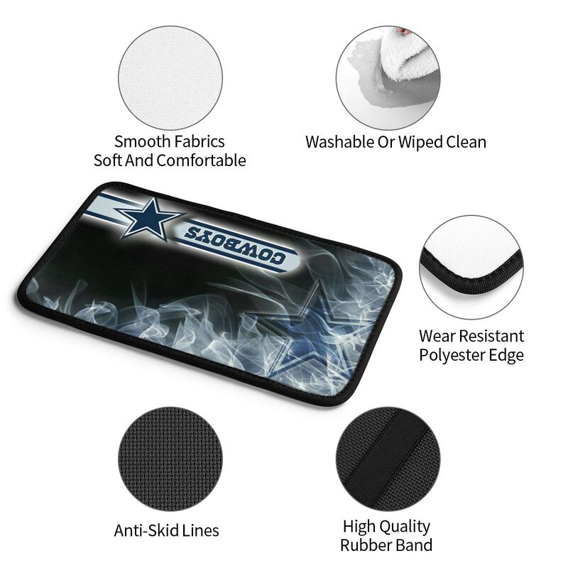 Car armrest box pad Dallas Cowboys2 Printed central armrest box pad anti slip pad