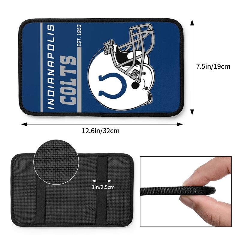 Indianapolis Colts Print car armrest box cushion armrest protective cover