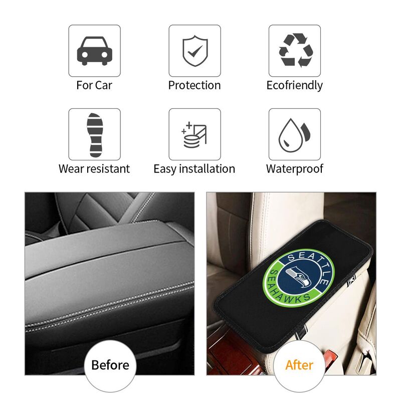 Seattle Seahawks print car armrest protective cover Car center console armrest pad