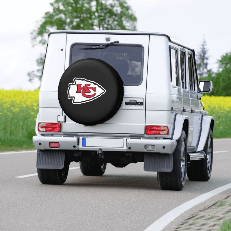 Kansas City Chiefs Car tire protection cover spare tire waterproof and dustproof cover