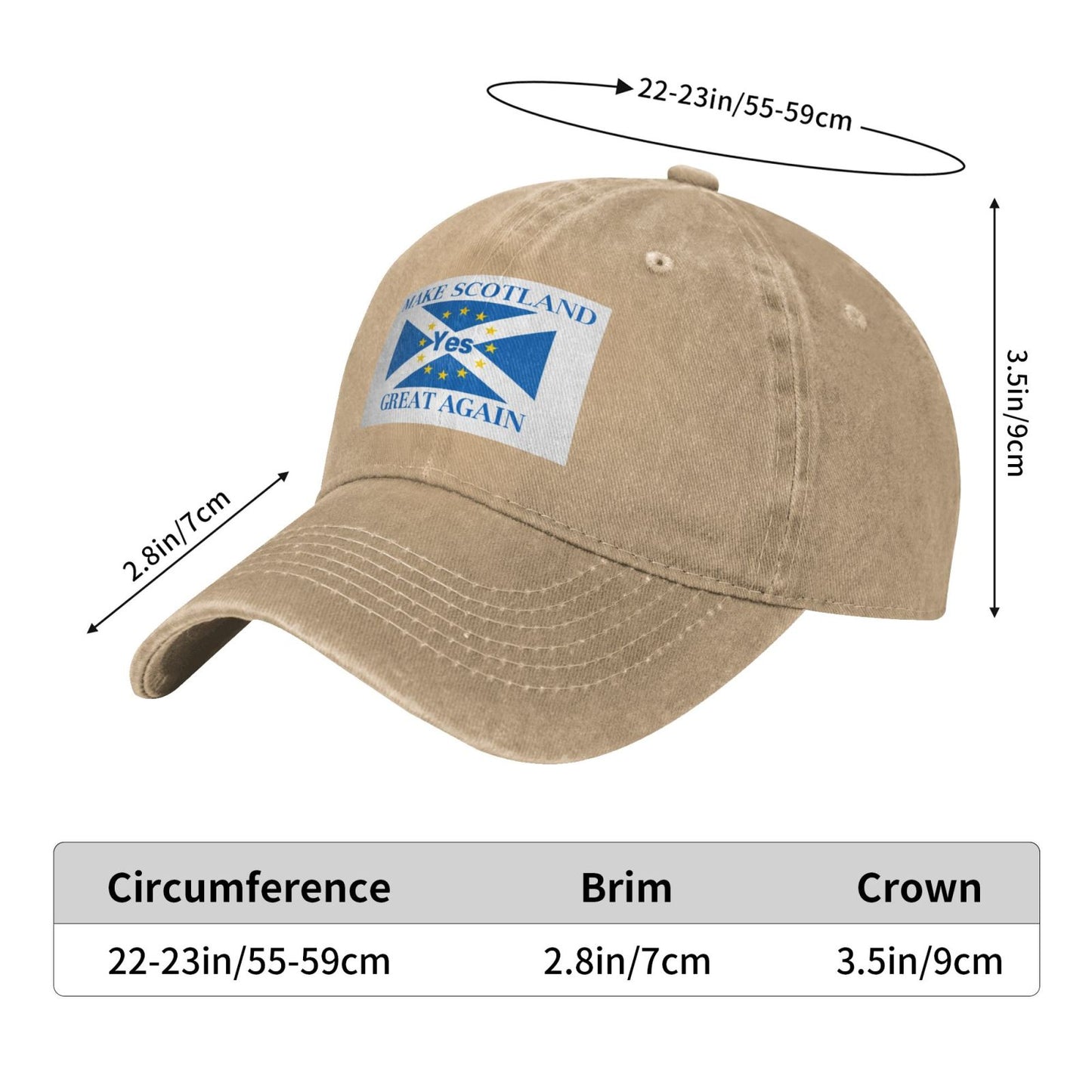 Independent European Scotland Flag Sticker Printed unisex baseball cap adjustable cap outdoor sun hats trucker hat