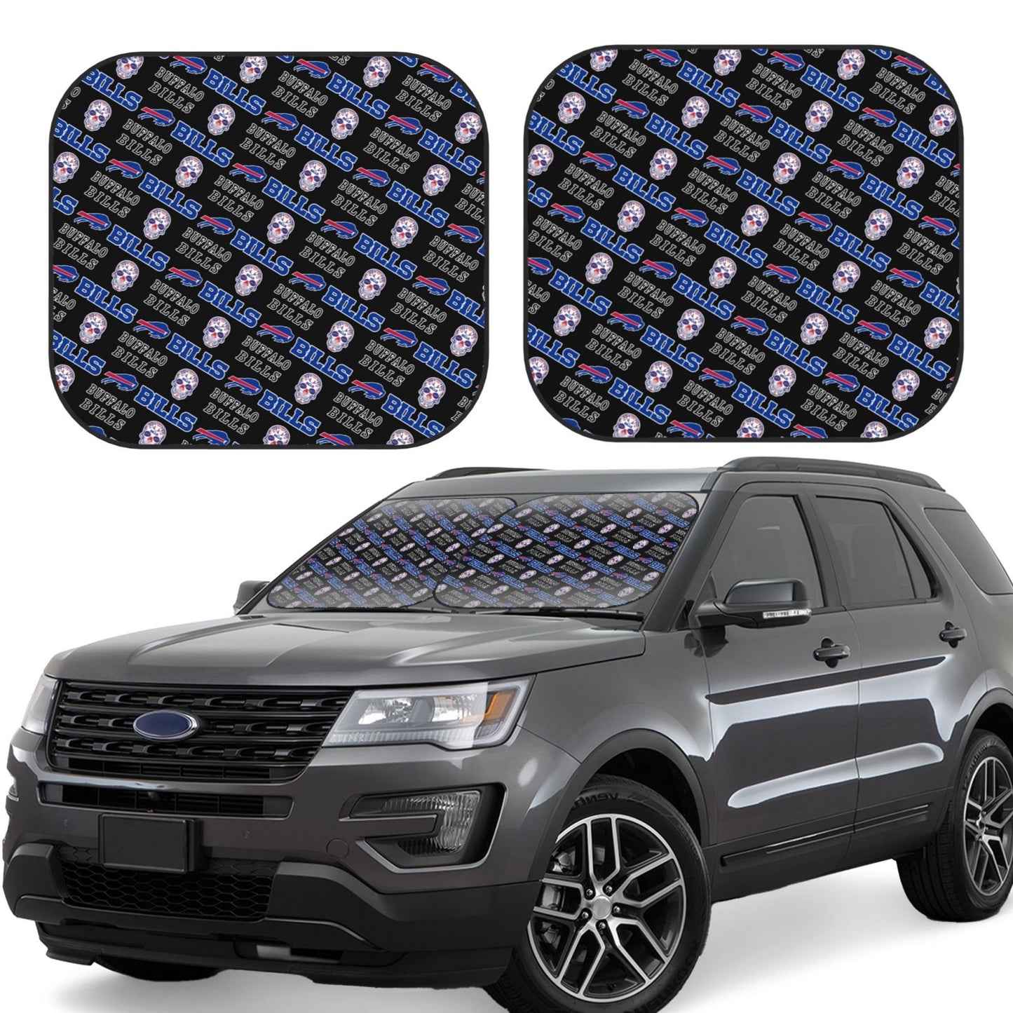 Buffalo Bills foldable Car front windshield sunshade UV resistant sunshade