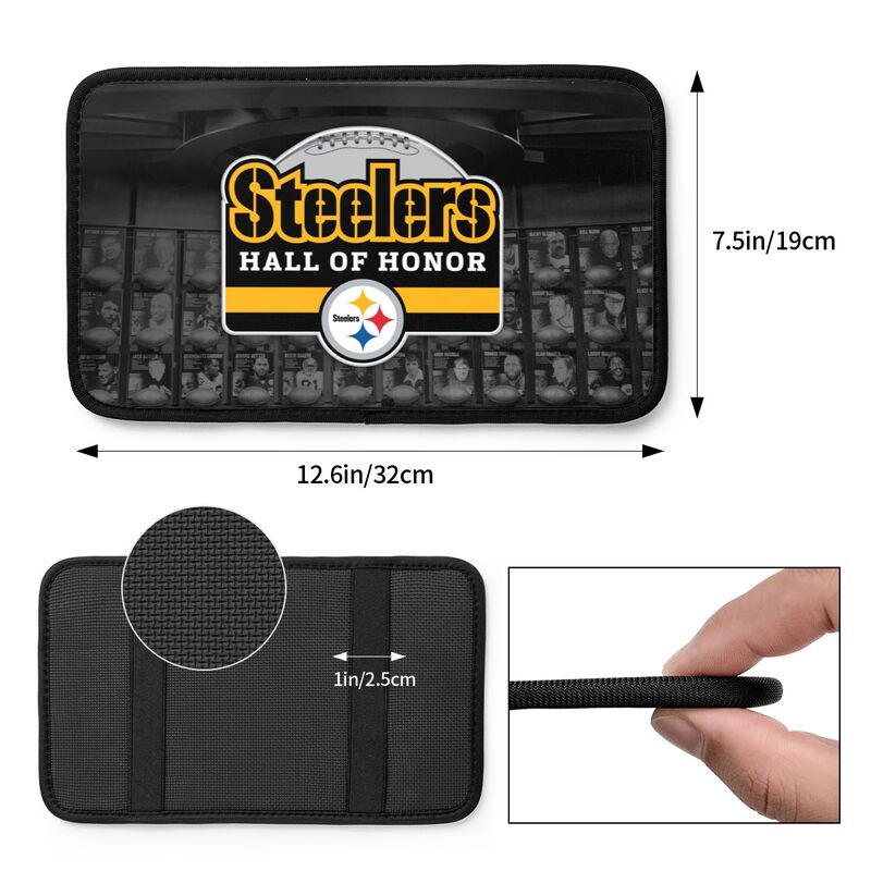 Car armrest box pad Pittsburgh Steelers 2 Printed central armrest box pad protective pad
