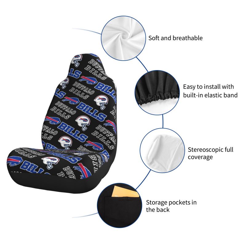 Buffalo Bills 3 Printed seat dust protection cover car seat protective cover