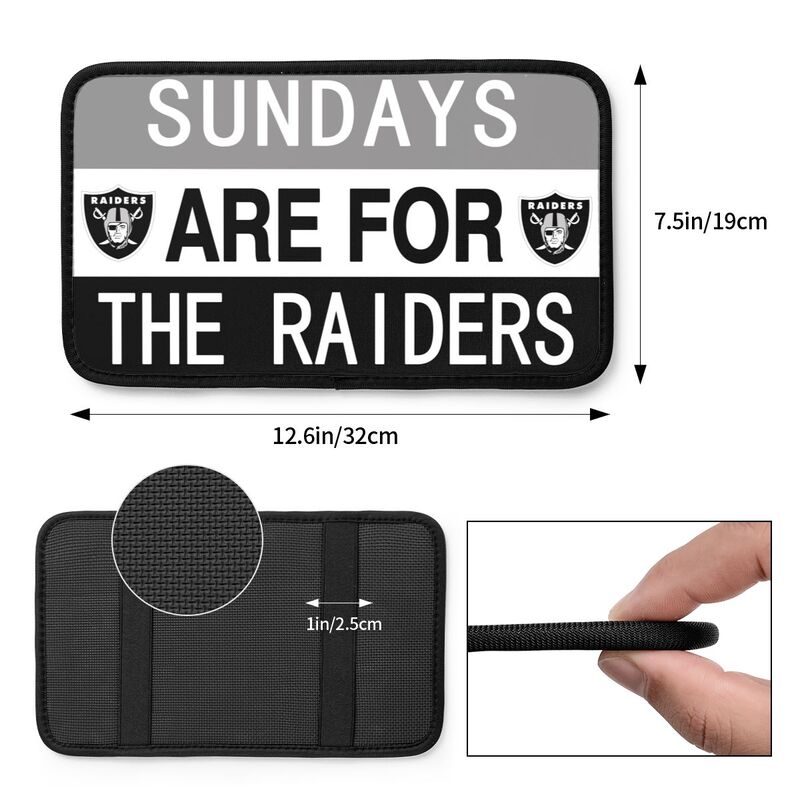 Las Vegas Raiders Personalized printed car armrest cover Car handrail box cushion