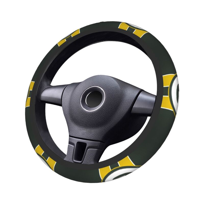 Green Bay Packers 2 Printed breathable elastic steering wheel cover anti slip cover