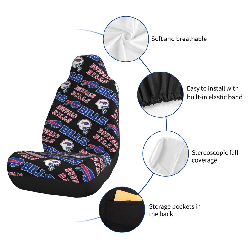 Buffalo Bills 2 Printed seat dust protection cover car seat protective cover