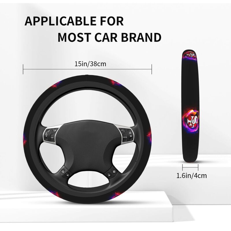 San Francisco 49ers Printed elastic steering wheel cover car protective cover