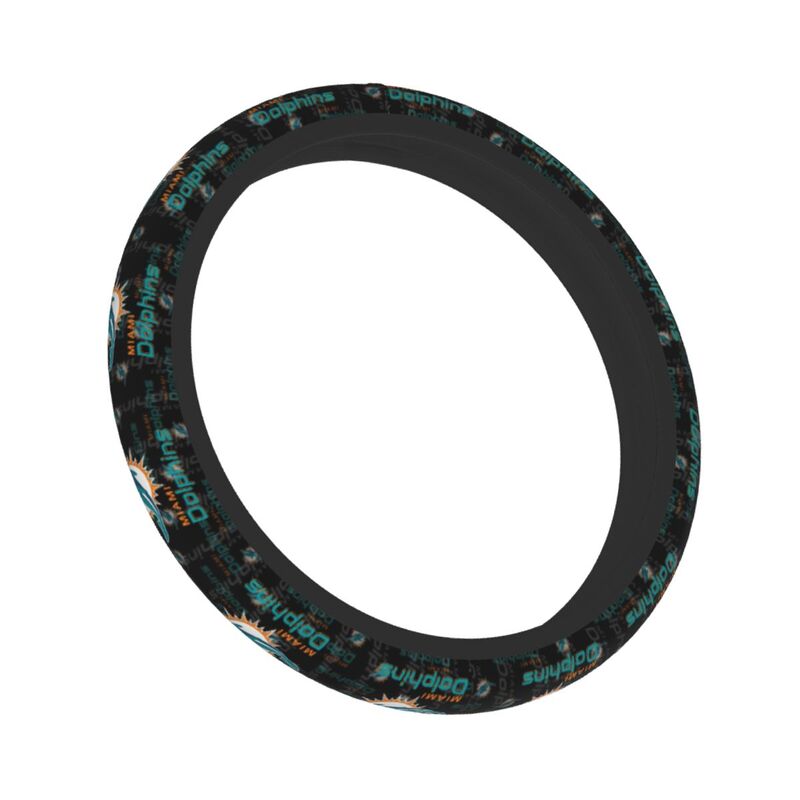 Miami Dolphins Printed elastic steering wheel cover car steering wheel protective cover