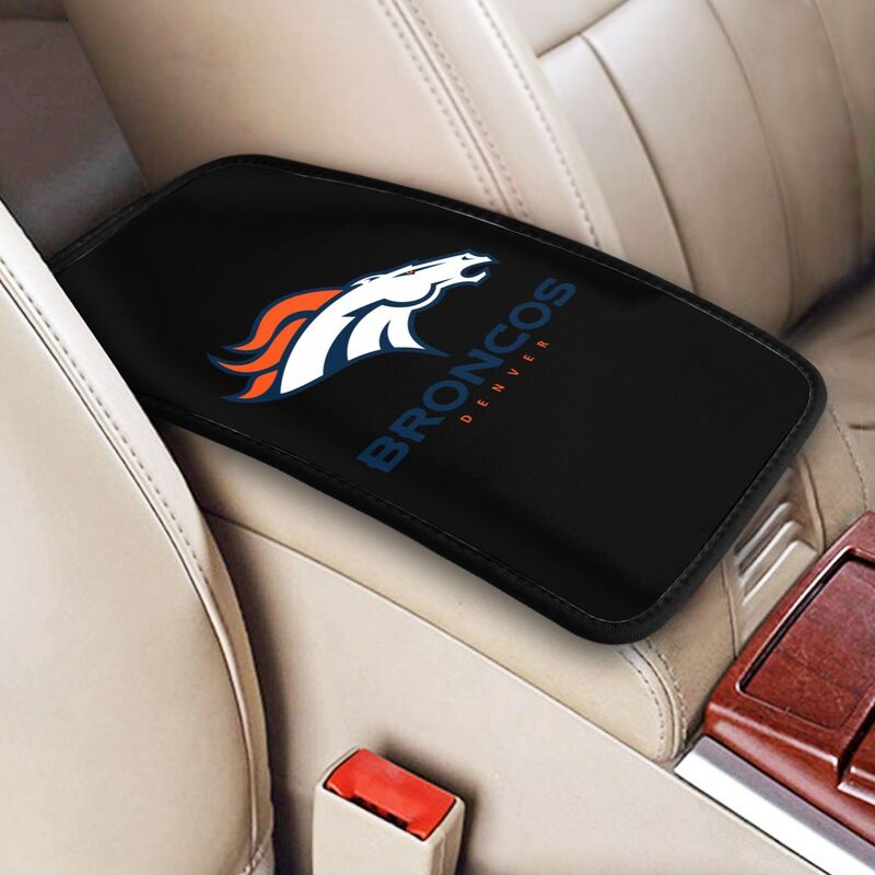 Car armrest box pad Denver Broncos 1 Printed center armrest box pad protective pad