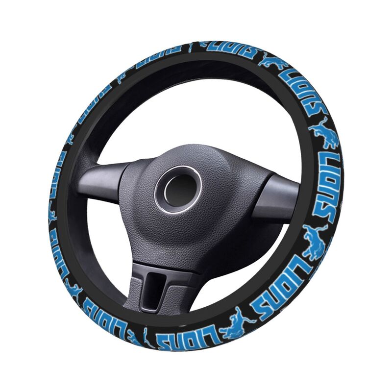 Detroit Lions Printed car protective cover elastic steering wheel cover